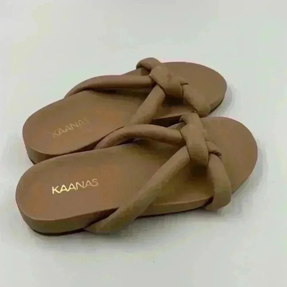 NWOT KAANAS slide on knotted sandals. Size 6. Very comfy and cute to boot! - Picture 1 of 8